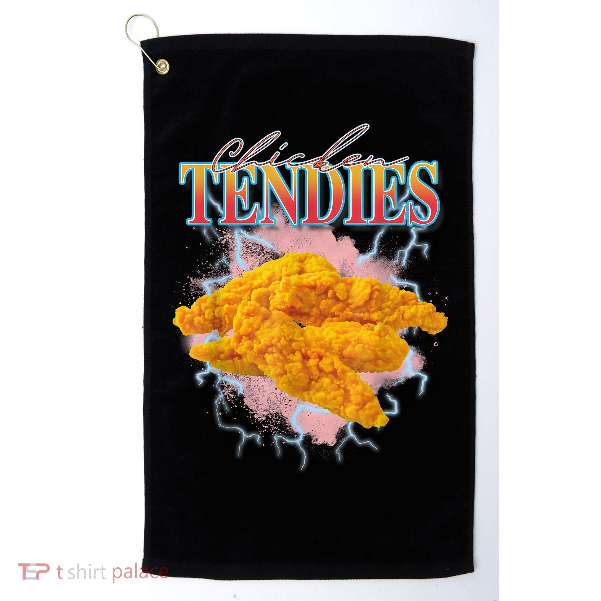 Chicken Tendies 90s Bootleg Style Foodie Funny Meme Golf Towel