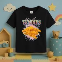 Chicken Tendies 90s Bootleg Style Foodie Funny Meme Toddler T-Shirt thumb 3