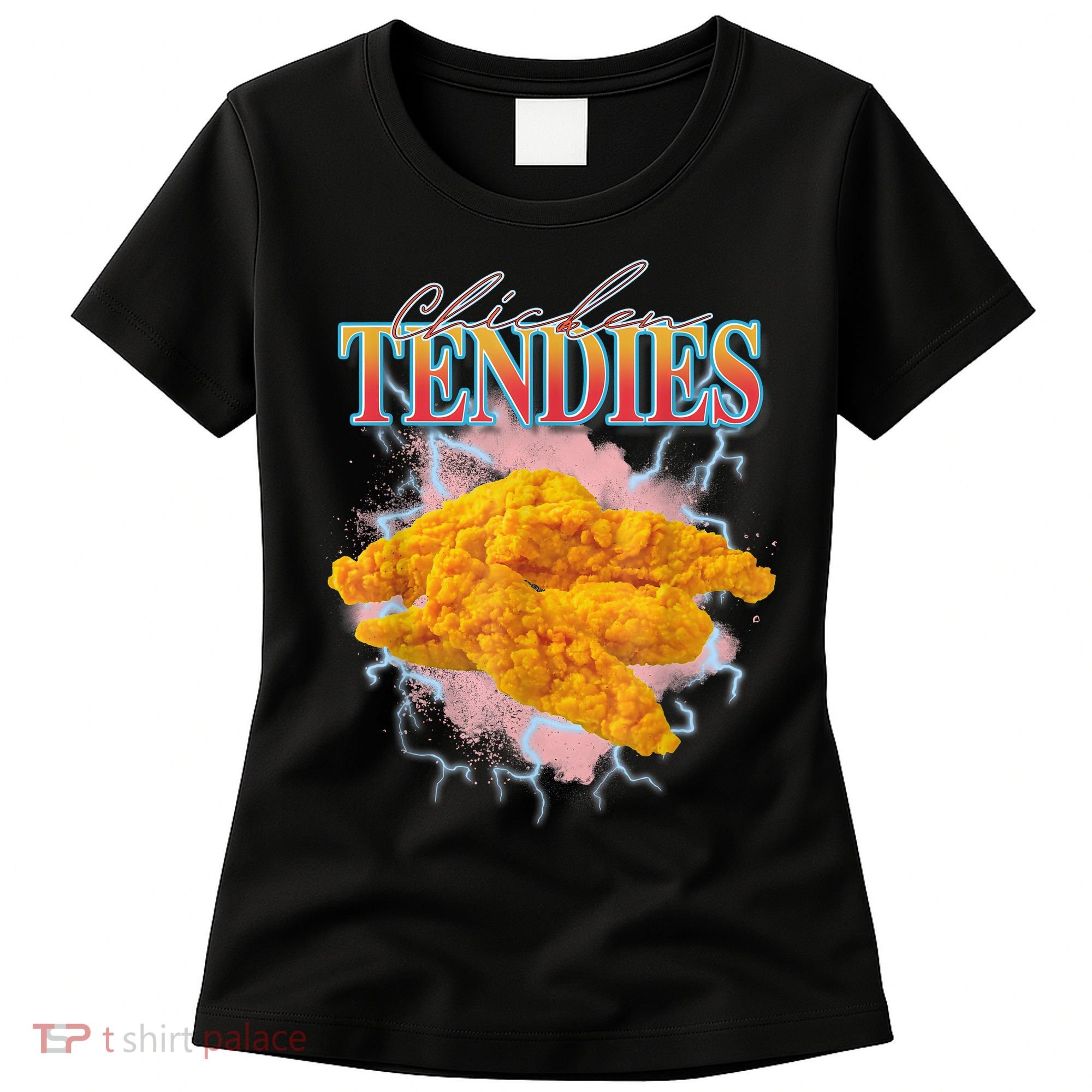 Chicken Tendies 90s Bootleg Style Foodie Funny Meme Women's T-Shirt