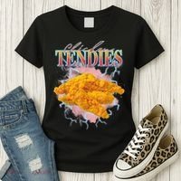 Chicken Tendies 90s Bootleg Style Foodie Funny Meme Women's T-Shirt thumb 3