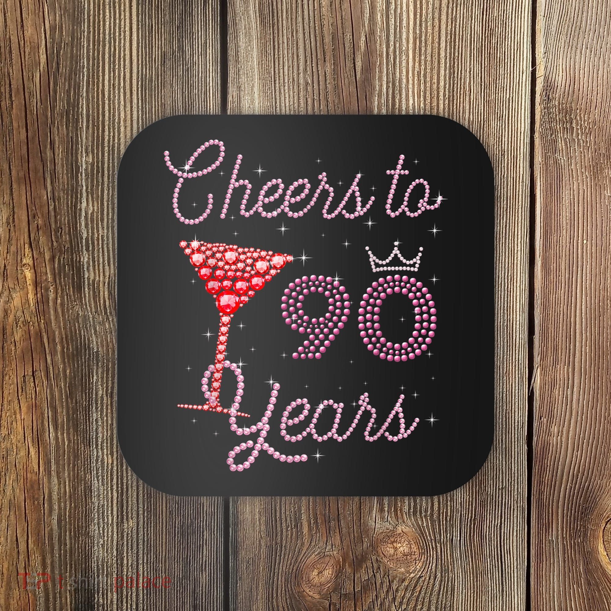 Cheers To 90 Years 90th Birthday 90 Years Old Bday Coaster