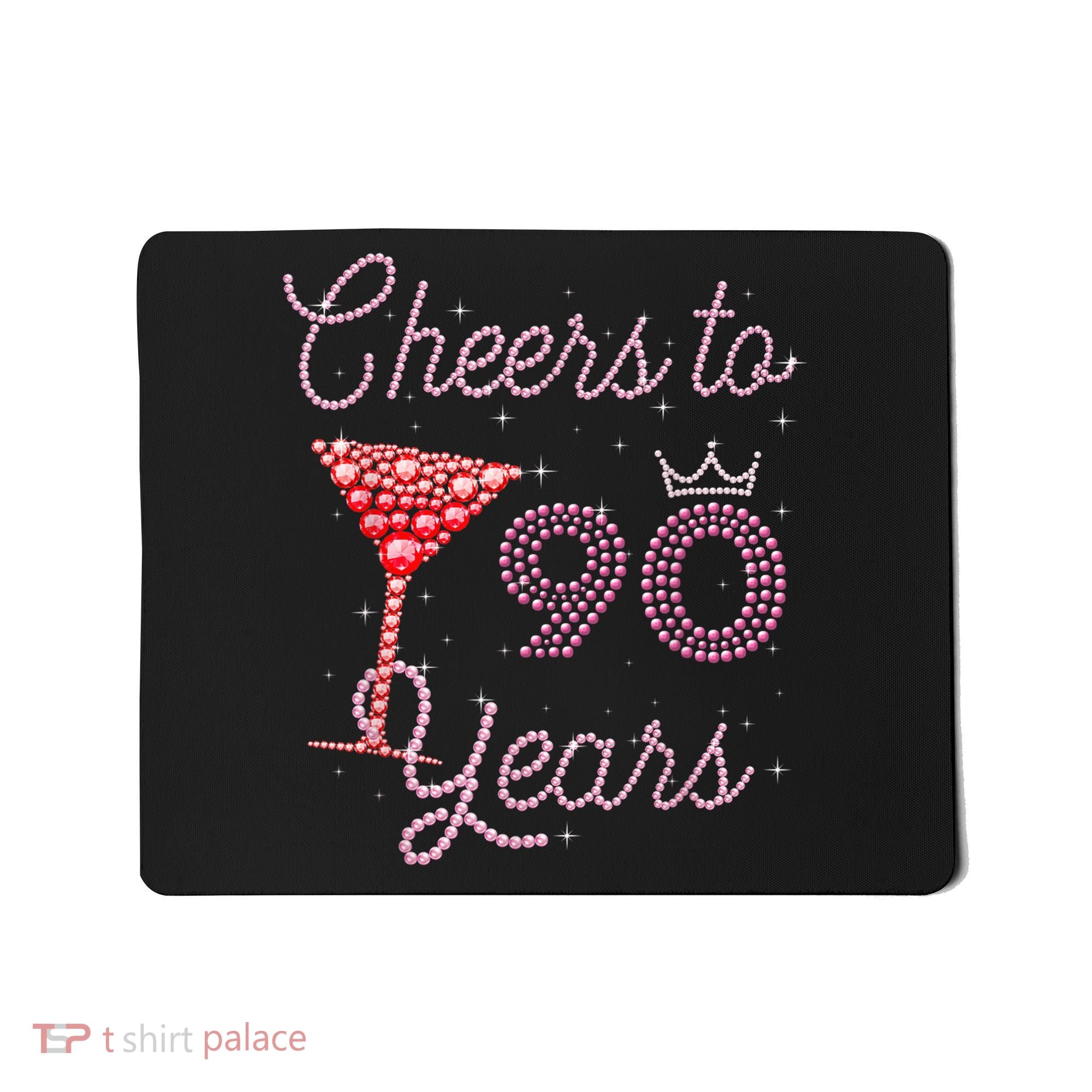 Cheers To 90 Years 90th Birthday 90 Years Old Bday Mousepad