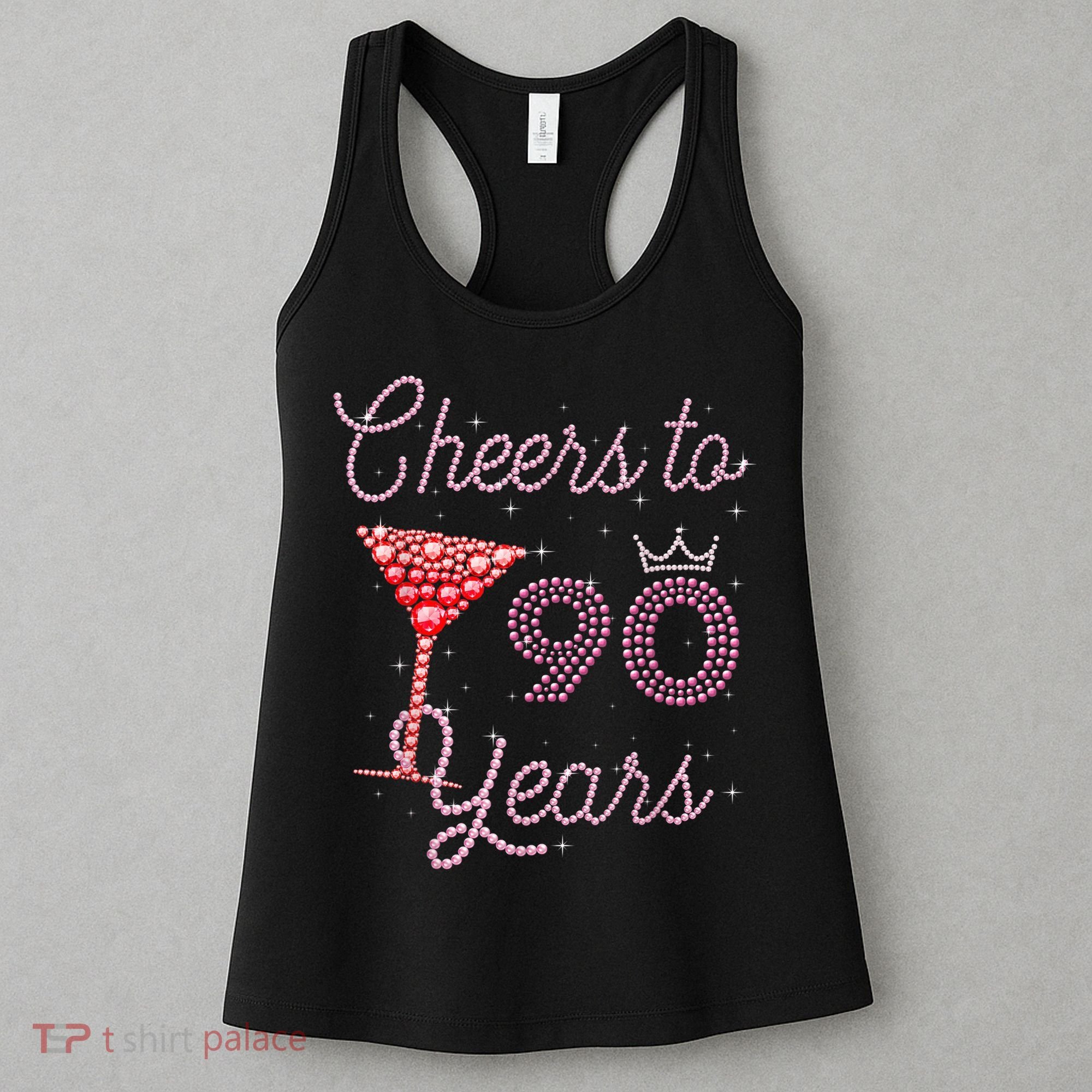Cheers To 90 Years 90th Birthday 90 Years Old Bday Women's Tank Top