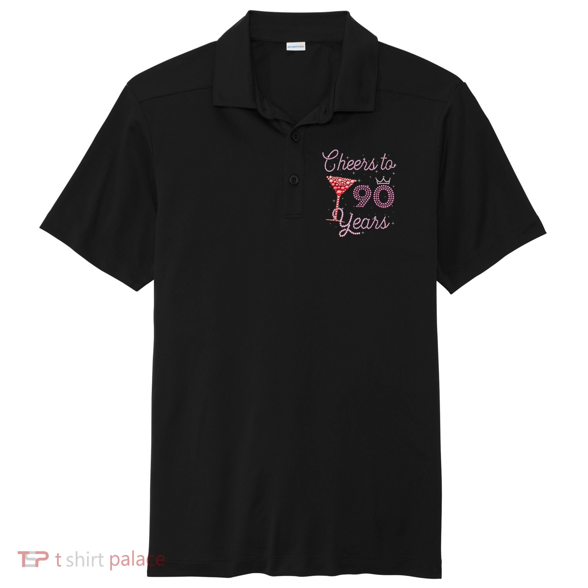 Cheers To 90 Years 90th Birthday 90 Years Old Bday Sport-Tek Posi-UV Pro Polo