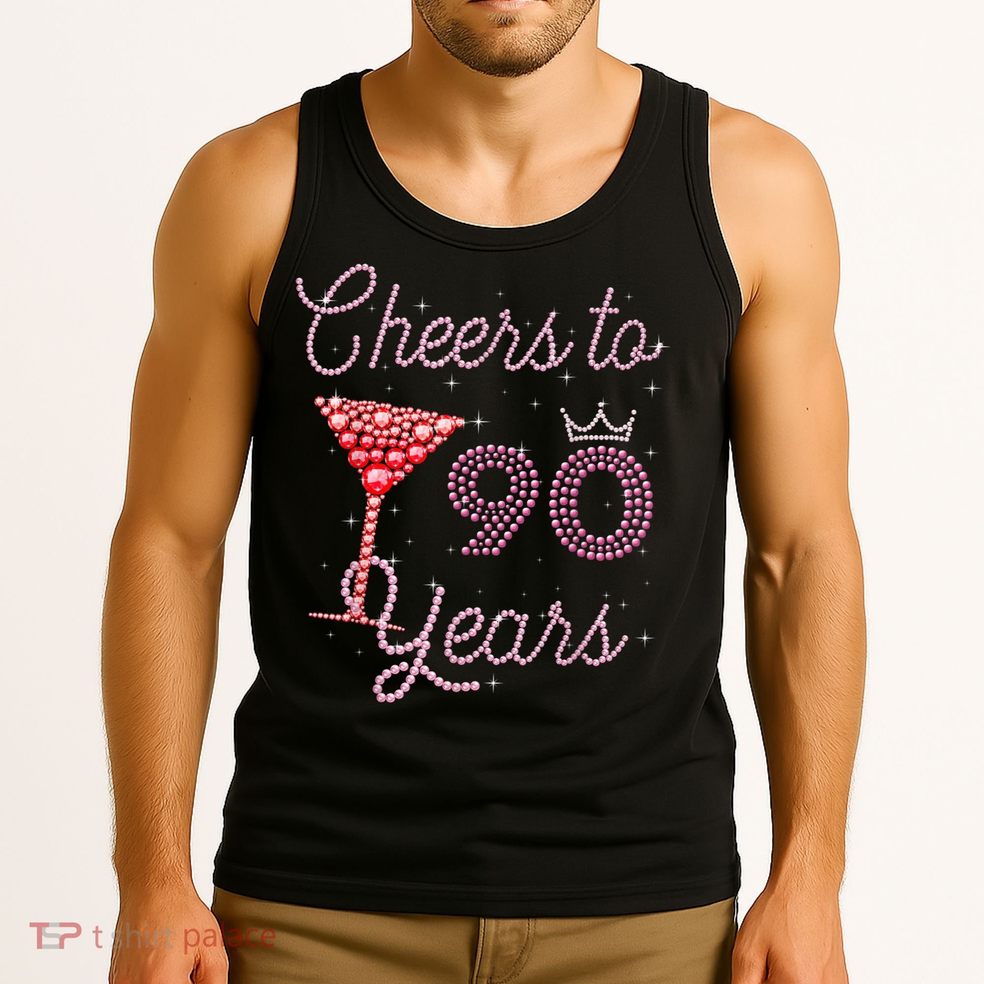 Cheers To 90 Years 90th Birthday 90 Years Old Bday Tank Top