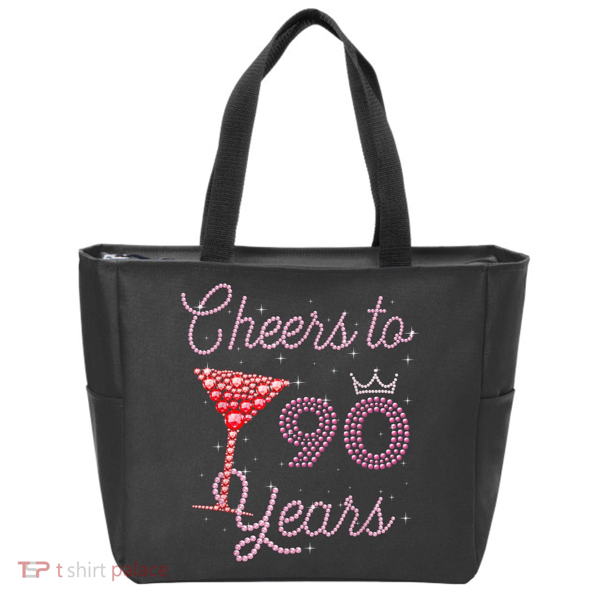Cheers To 90 Years 90th Birthday 90 Years Old Bday Tote Bag