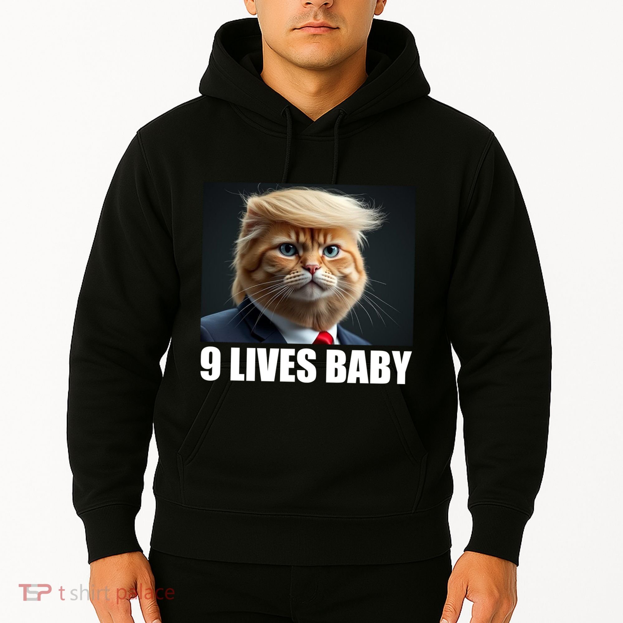 Cat Trump 9 Lives Baby Hoodie