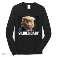 Cat Trump 9 Lives Baby Long Sleeve Shirt thumb 0