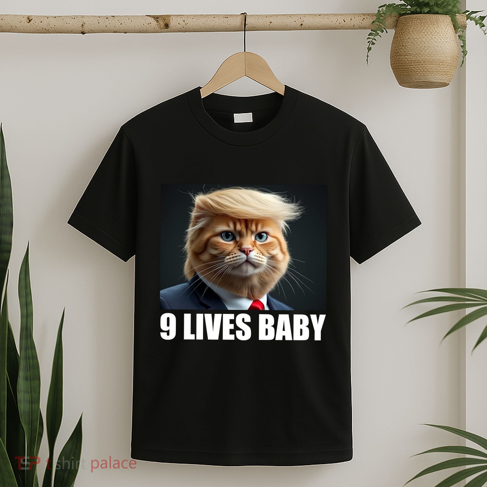 Cat Trump 9 Lives Baby T-Shirt