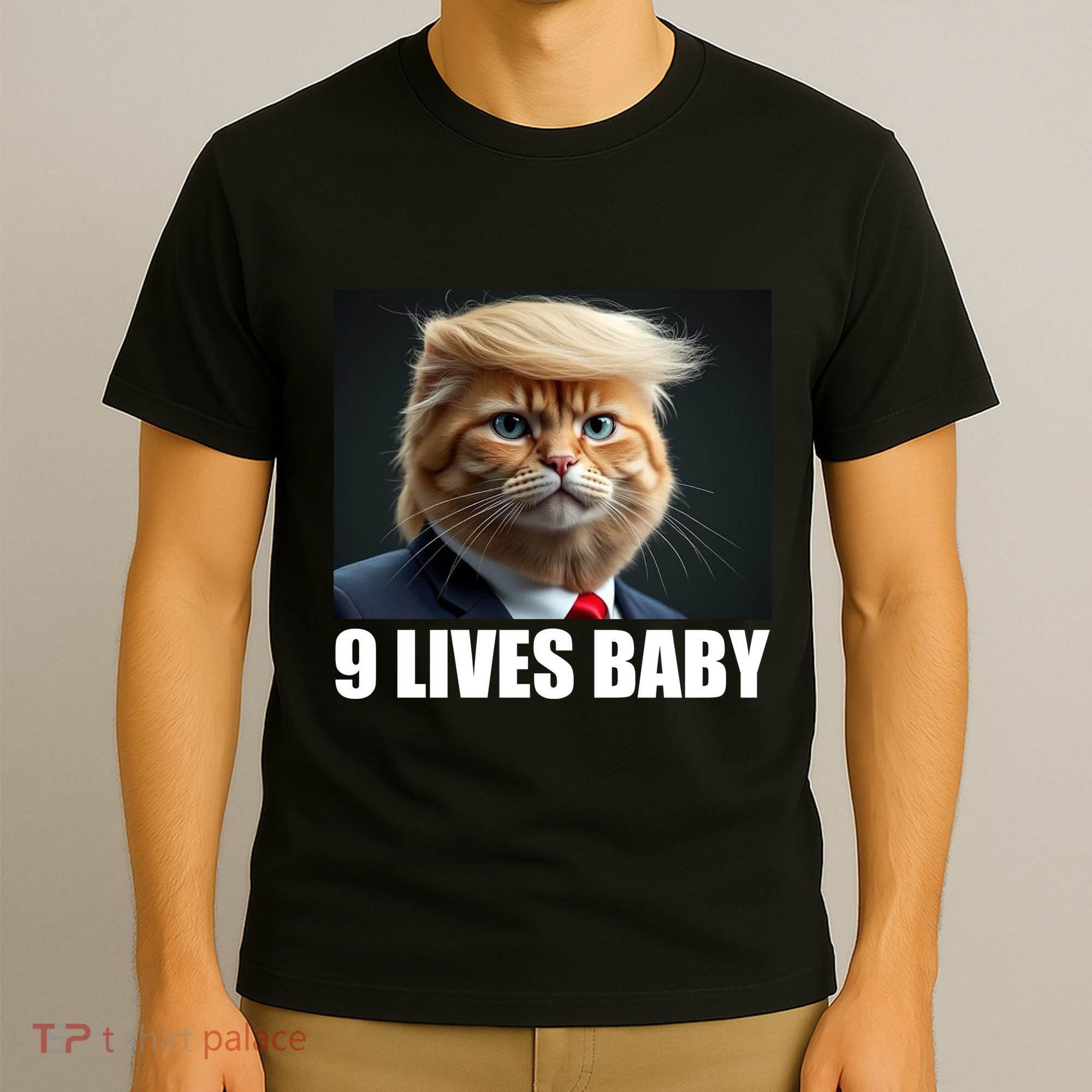 Cat Trump 9 Lives Baby T-Shirt