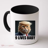 Cat Trump 9 Lives Baby Coffee Mug thumb 0