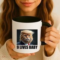 Cat Trump 9 Lives Baby Coffee Mug thumb 3