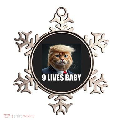 Cat Trump 9 Lives Baby Ornament