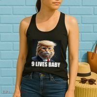 Cat Trump 9 Lives Baby Women's Tank Top thumb 2