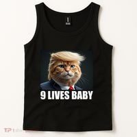 Cat Trump 9 Lives Baby Tank Top thumb 2
