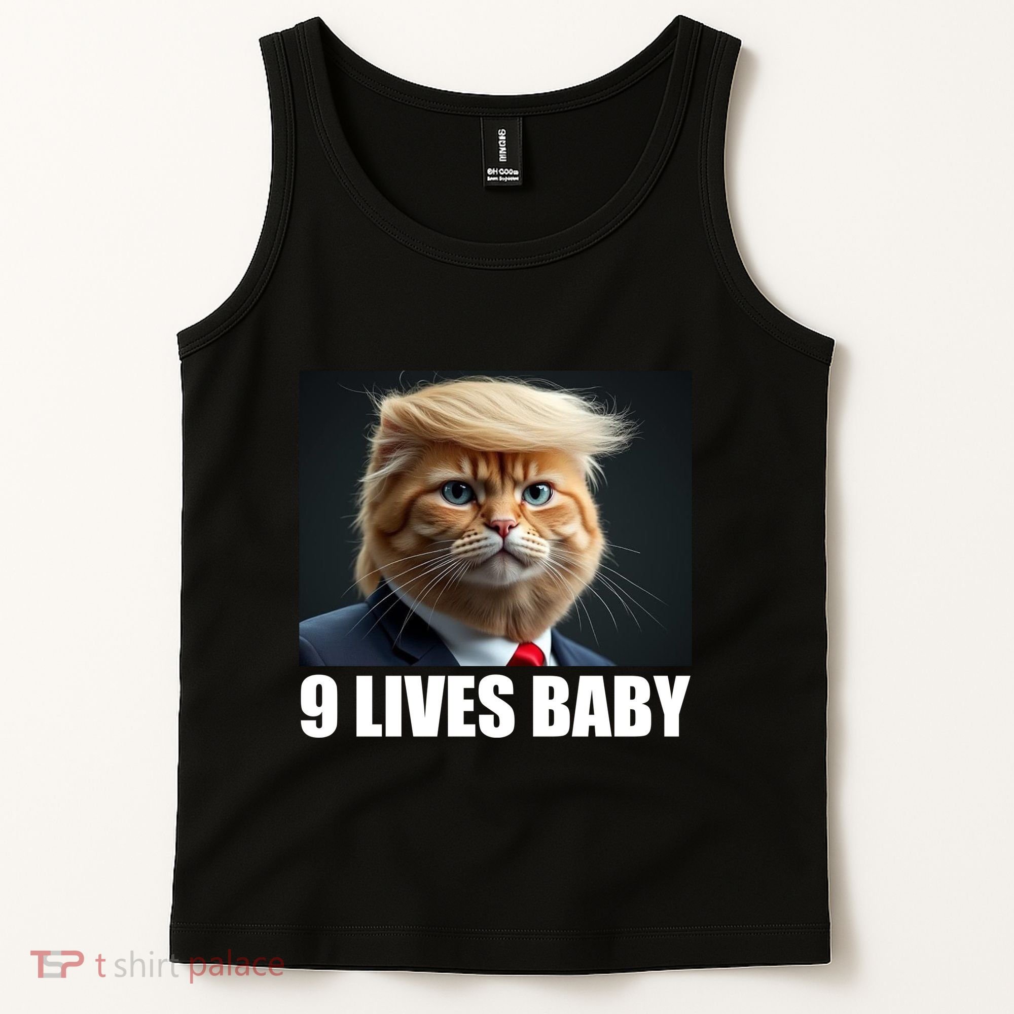 Cat Trump 9 Lives Baby Tank Top