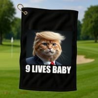 Cat Trump 9 Lives Baby Golf Towel thumb 1