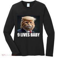Cat Trump 9 Lives Baby Women's Long Sleeve Shirt thumb 0
