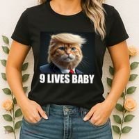 Cat Trump 9 Lives Baby Women's T-Shirt thumb 2