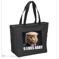 Cat Trump 9 Lives Baby Tote Bag thumb 2
