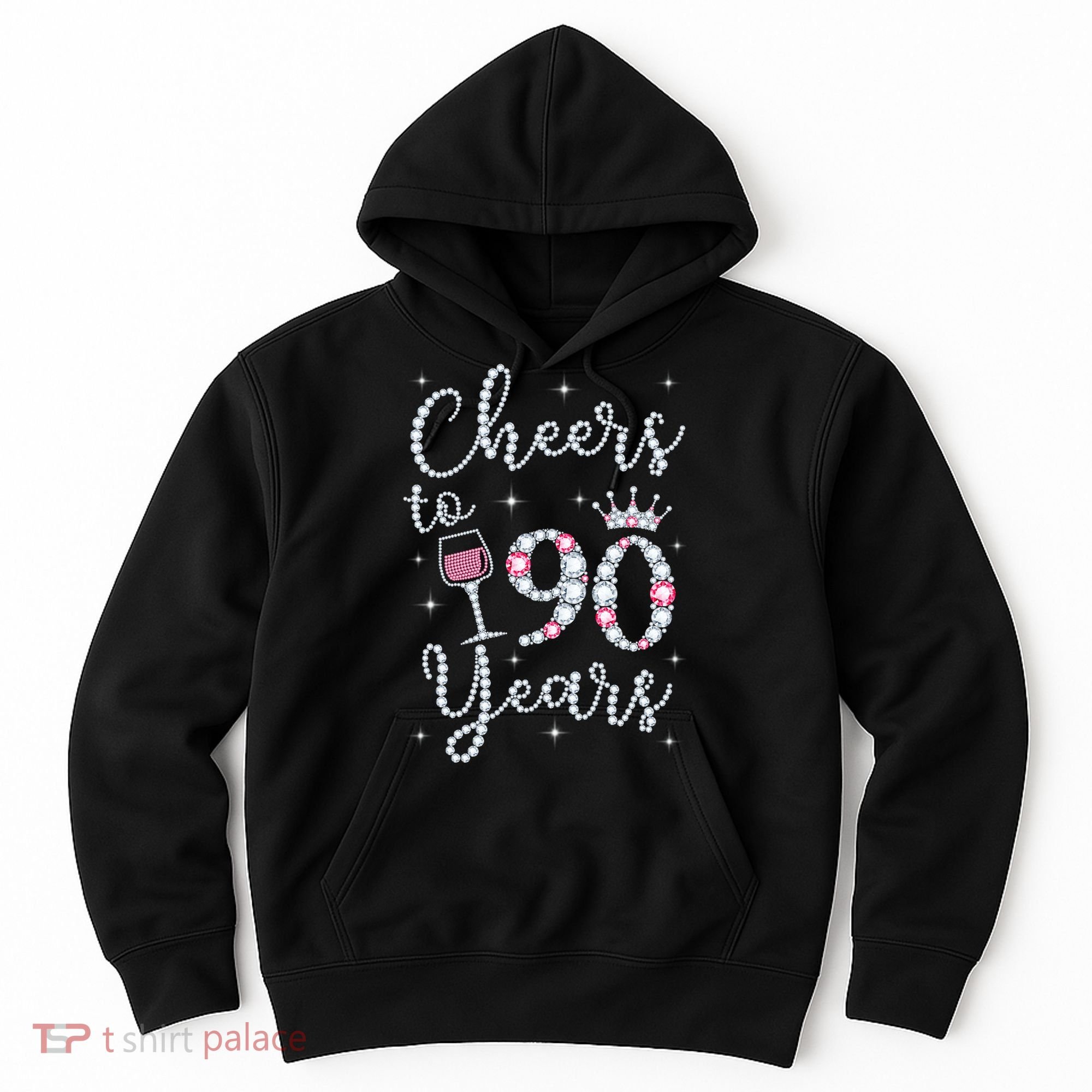 Cheers to 90 Years 1929 90Th Birthday Gift Tee For WoM.e.ns Hoodie