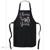 Cheers to 90 Years 1929 90Th Birthday Gift Tee For WoM.e.ns Apron thumb 0