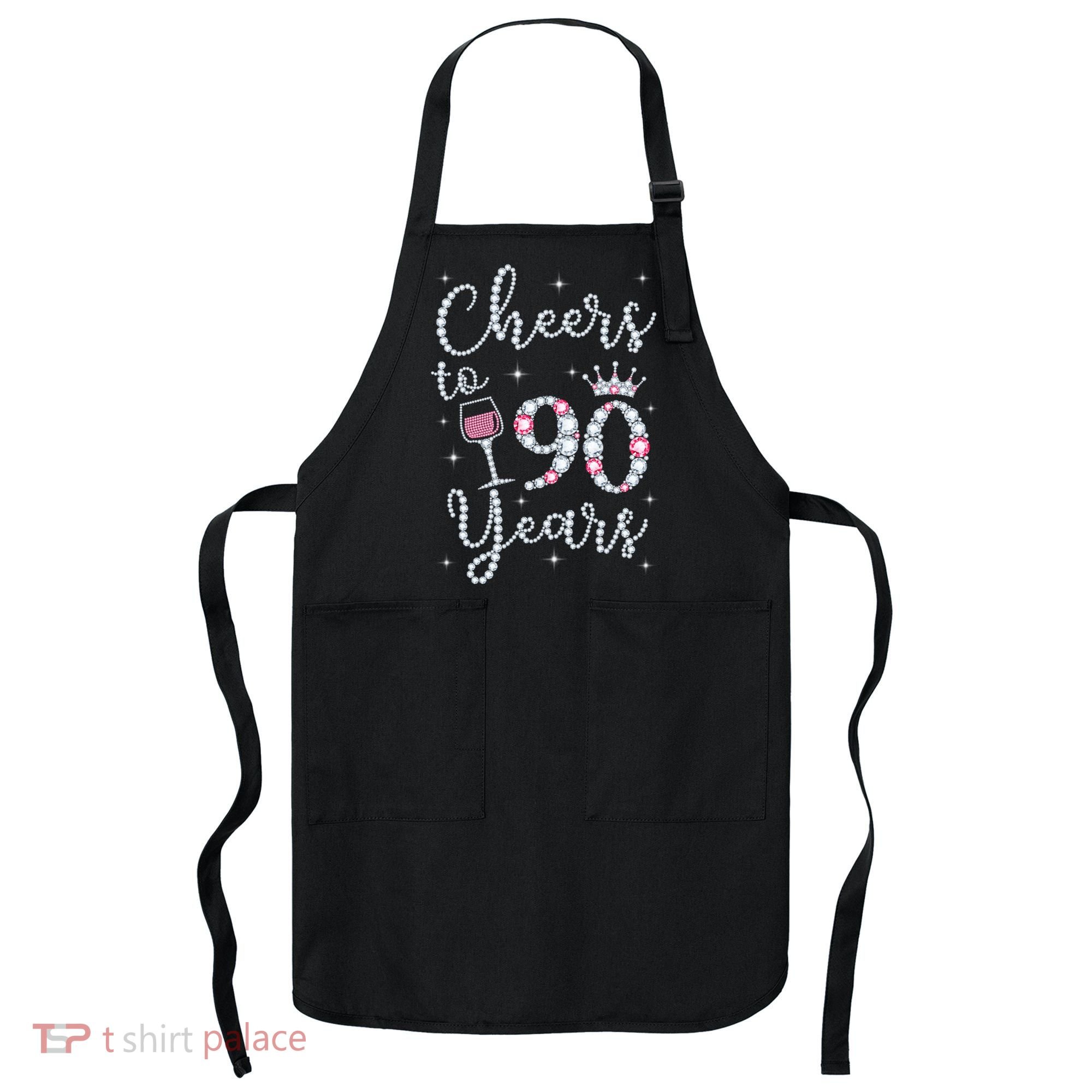 Cheers to 90 Years 1929 90Th Birthday Gift Tee For WoM.e.ns Apron