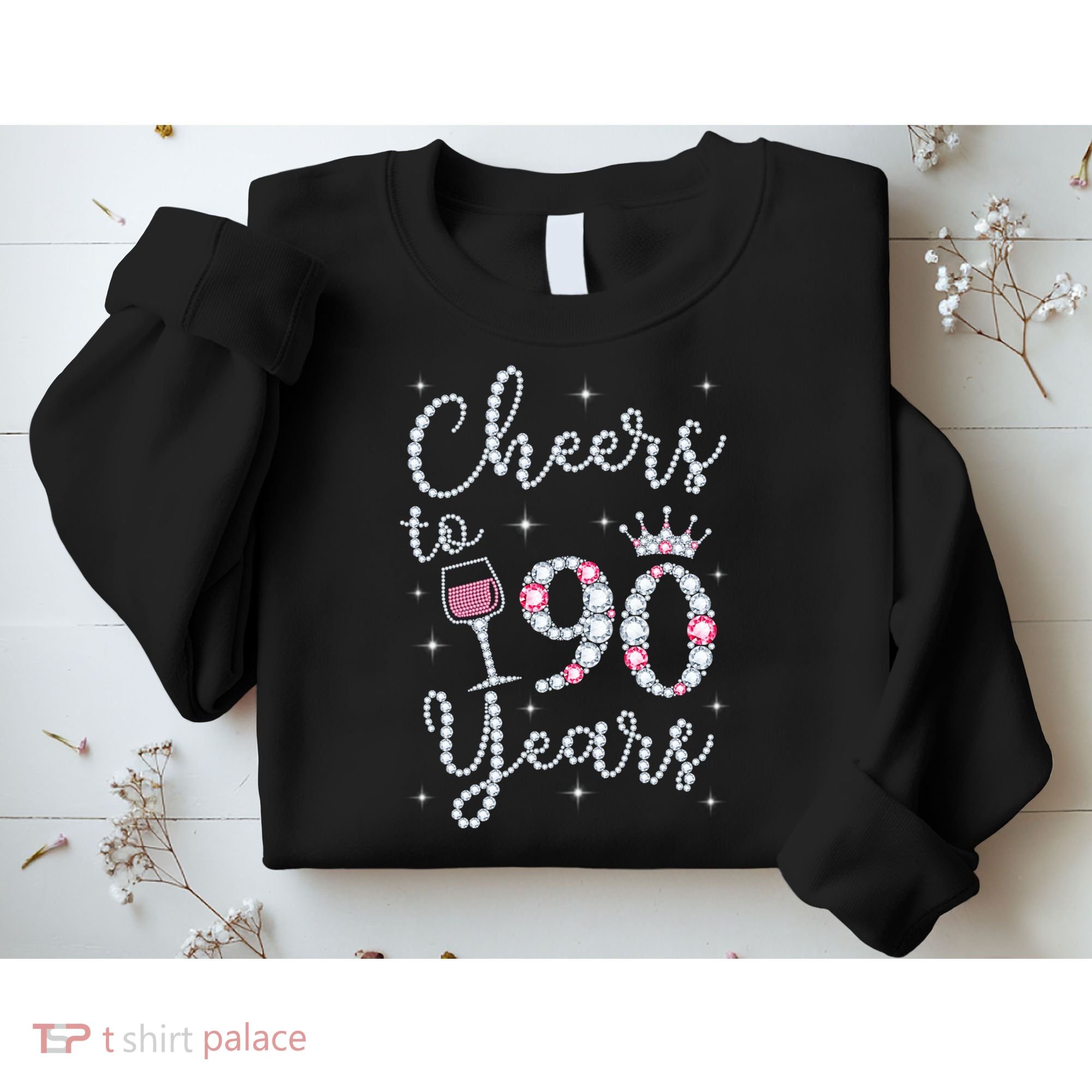 Cheers to 90 Years 1929 90Th Birthday Gift Tee For WoM.e.ns Sweatshirt