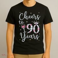 Cheers to 90 Years 1929 90Th Birthday Gift Tee For WoM.e.ns T-Shirt thumb 3