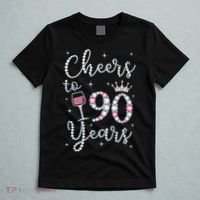 Cheers to 90 Years 1929 90Th Birthday Gift Tee For WoM.e.ns T-Shirt thumb 5