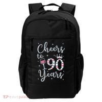Cheers to 90 Years 1929 90Th Birthday Gift Tee For WoM.e.ns Backpack thumb 0