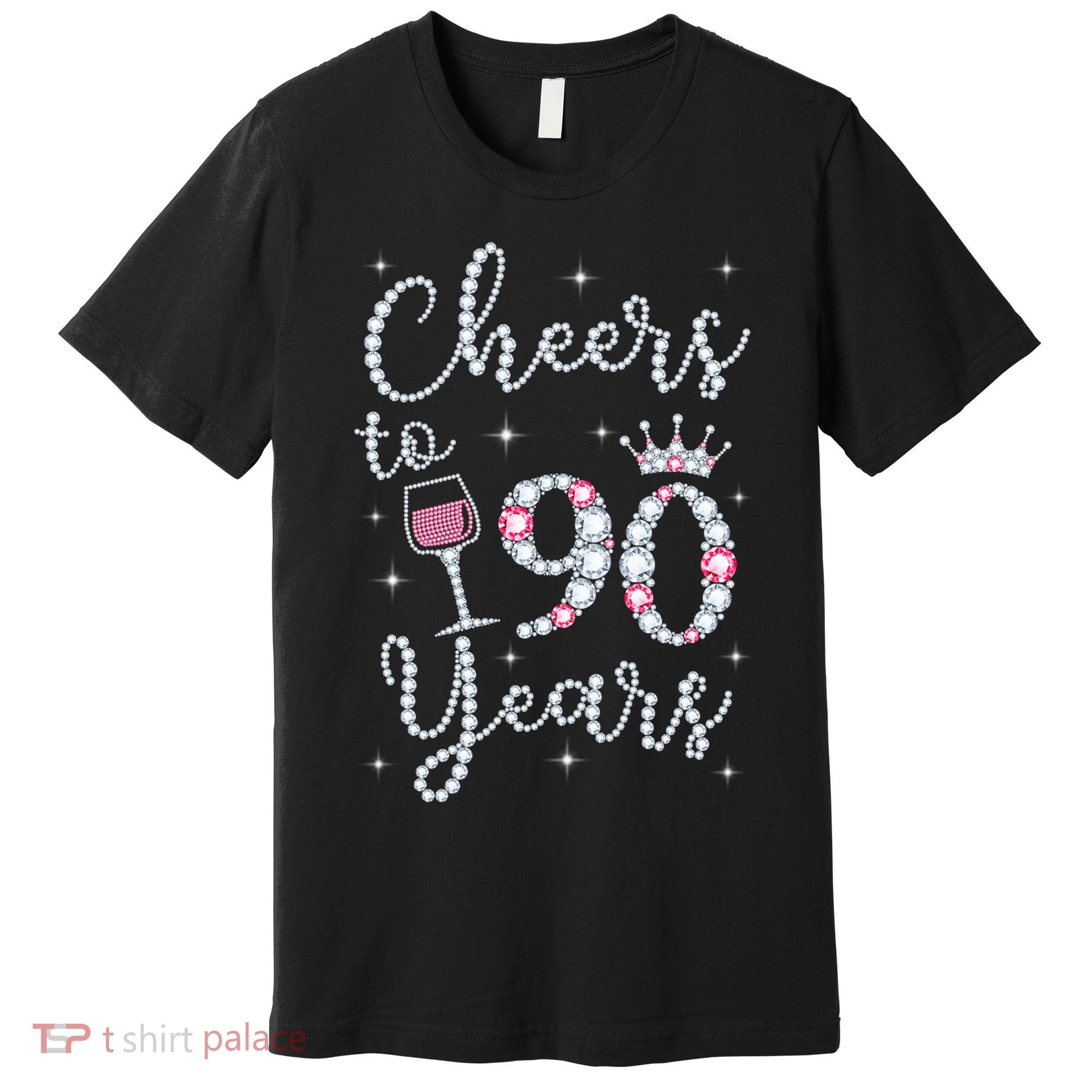 Cheers to 90 Years 1929 90Th Birthday Gift Tee For WoM.e.ns Premium T-Shirt