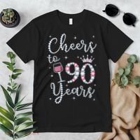 Cheers to 90 Years 1929 90Th Birthday Gift Tee For WoM.e.ns Premium T-Shirt thumb 2