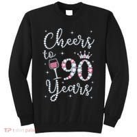Cheers to 90 Years 1929 90Th Birthday Gift Tee For WoM.e.ns Tall Sweatshirt thumb 0
