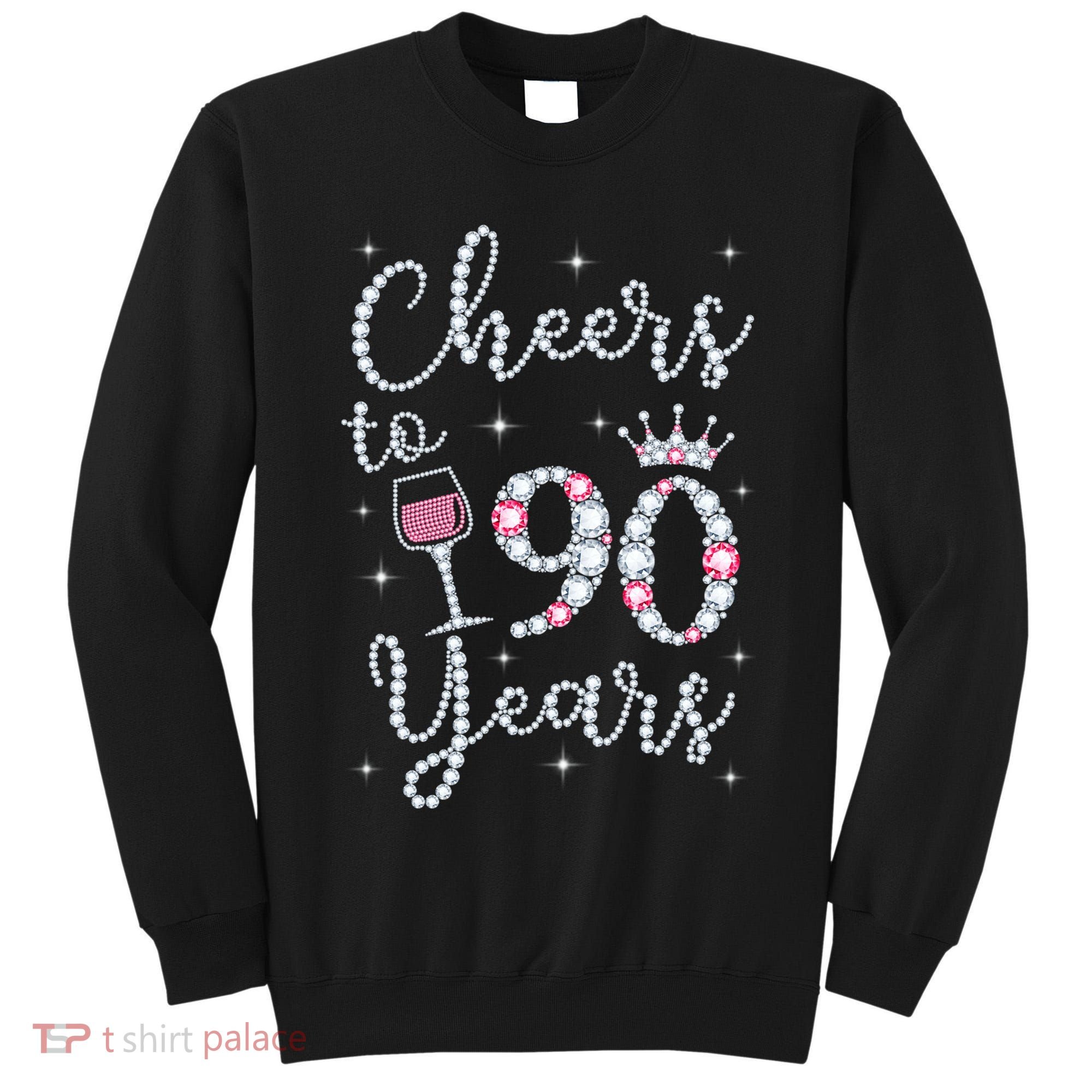 Cheers to 90 Years 1929 90Th Birthday Gift Tee For WoM.e.ns Tall Sweatshirt