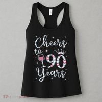 Cheers to 90 Years 1929 90Th Birthday Gift Tee For WoM.e.ns Women's Tank Top thumb 3