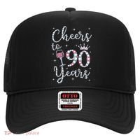 Cheers to 90 Years 1929 90Th Birthday Gift Tee For WoM.e.ns Hat thumb 0