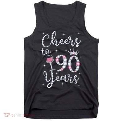 Cheers to 90 Years 1929 90Th Birthday Gift Tee For WoM.e.ns Tank Top