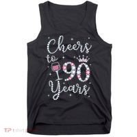 Cheers to 90 Years 1929 90Th Birthday Gift Tee For WoM.e.ns Tank Top thumb 0