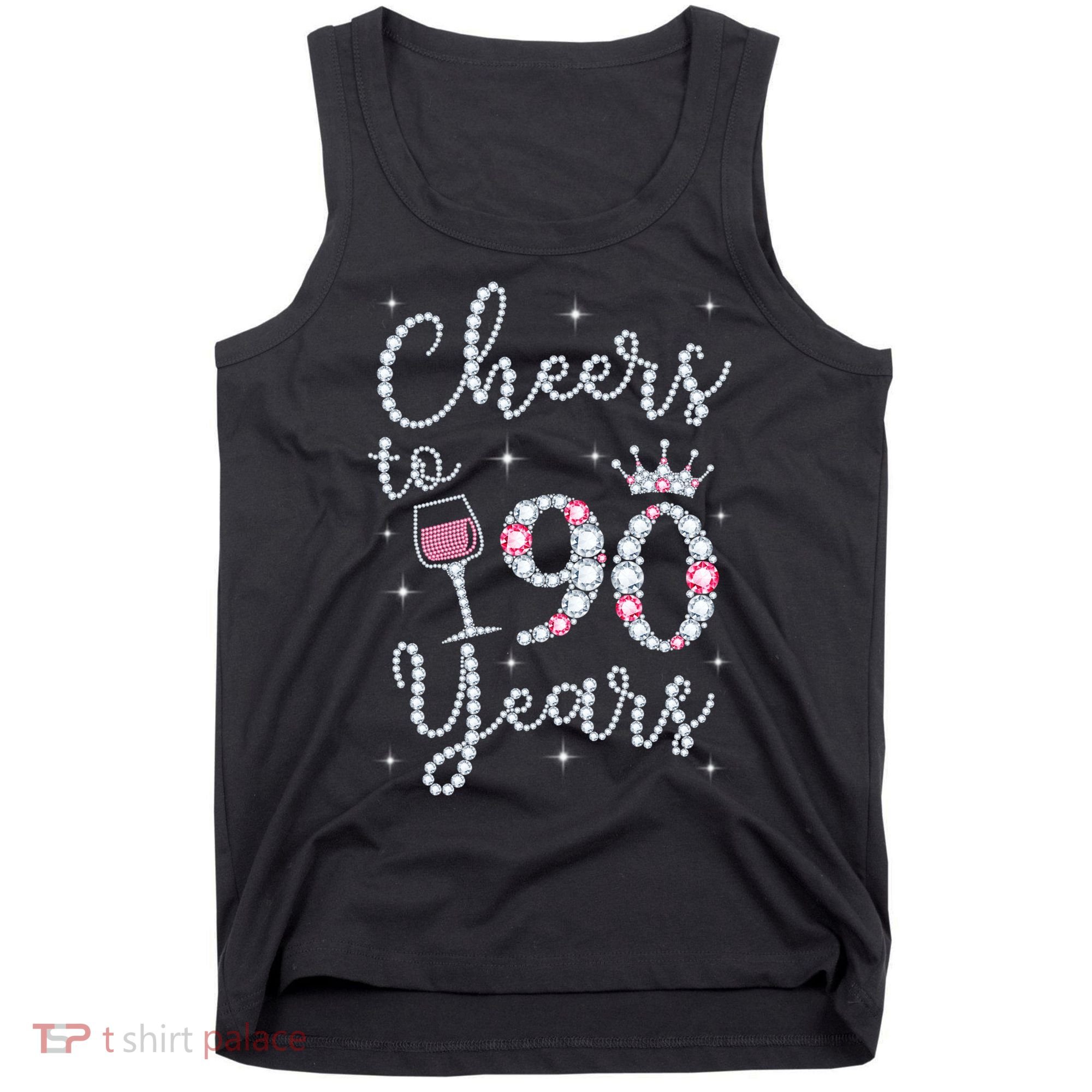Cheers to 90 Years 1929 90Th Birthday Gift Tee For WoM.e.ns Tank Top