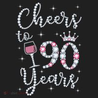 Cheers to 90 Years 1929 90Th Birthday Gift Tee For WoM.e.ns Golf Towel thumb 3