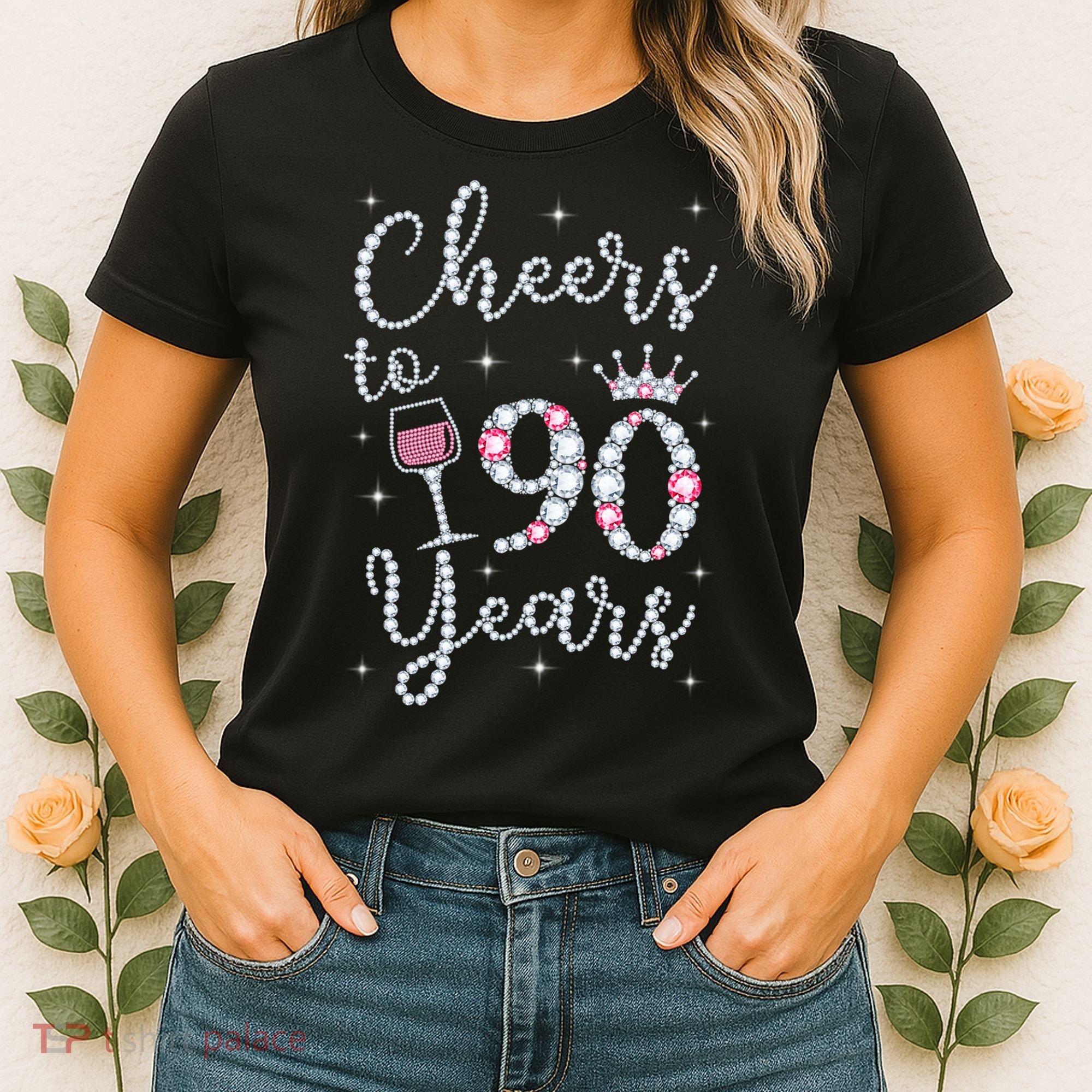 Cheers to 90 Years 1929 90Th Birthday Gift Tee For WoM.e.ns Women's T-Shirt