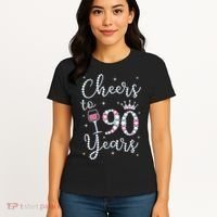 Cheers to 90 Years 1929 90Th Birthday Gift Tee For WoM.e.ns Women's T-Shirt thumb 4