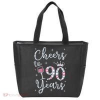 Cheers to 90 Years 1929 90Th Birthday Gift Tee For WoM.e.ns Tote Bag thumb 0