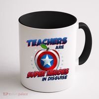 Cool Teachers Are Super Heroes In Disguise Coffee Mug thumb 1