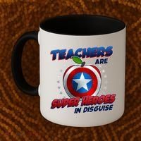 Cool Teachers Are Super Heroes In Disguise Coffee Mug thumb 2
