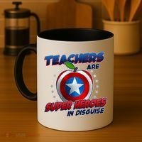 Cool Teachers Are Super Heroes In Disguise Coffee Mug thumb 4