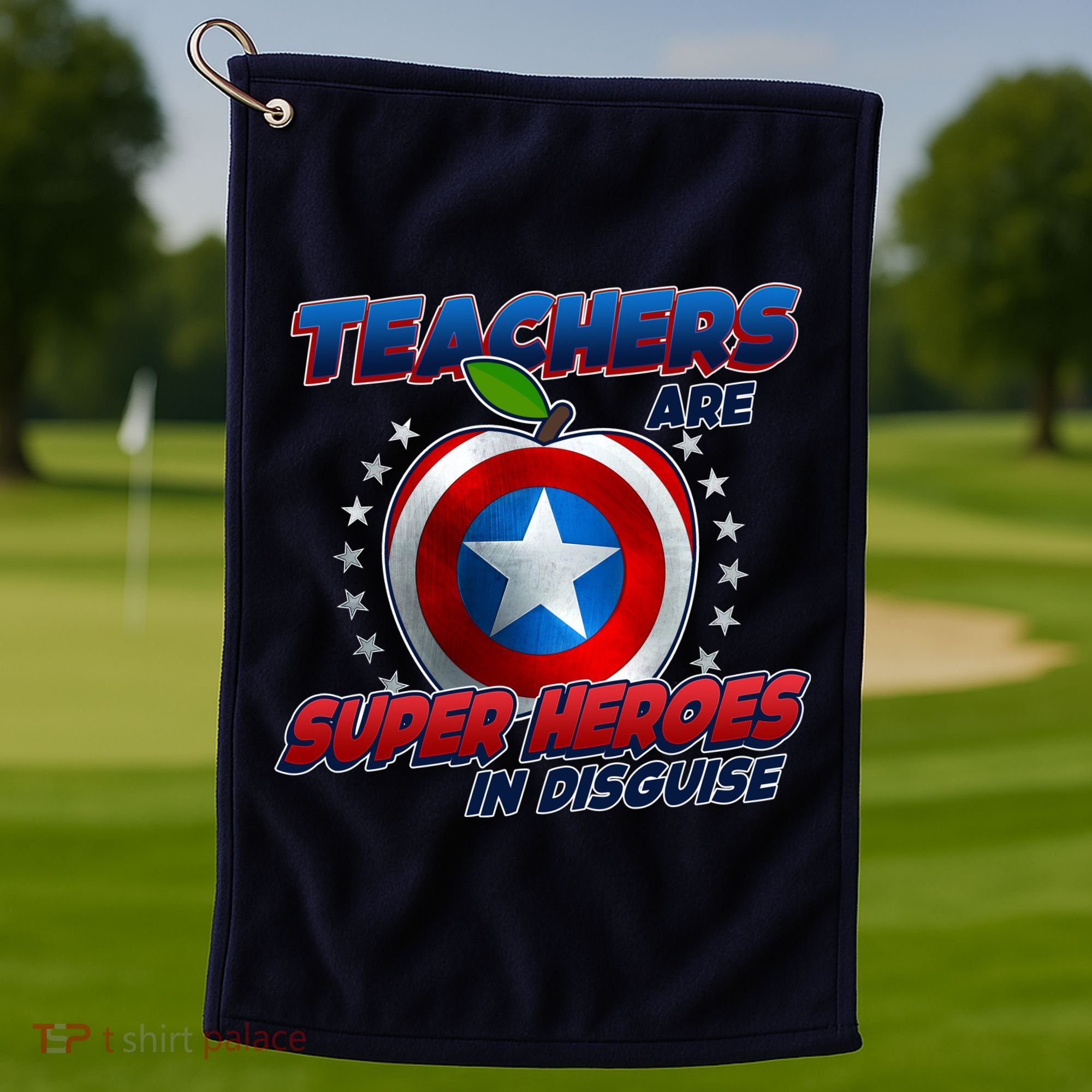 Cool Teachers Are Super Heroes In Disguise Golf Towel