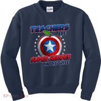 Cool Teachers Are Super Heroes In Disguise Kids Sweatshirt thumb 0