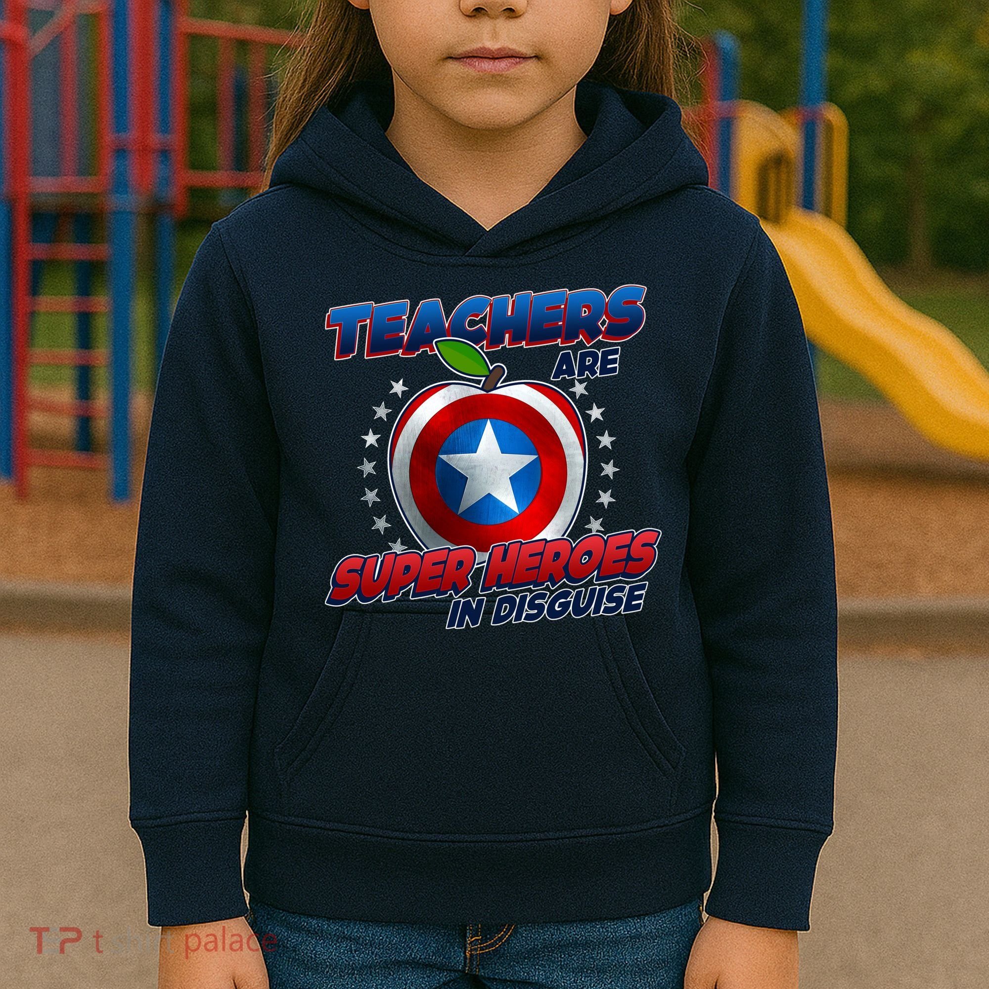 Cool Teachers Are Super Heroes In Disguise Kids Hoodie